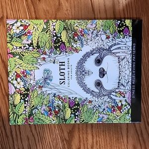 Adult Sloth-themed coloring book